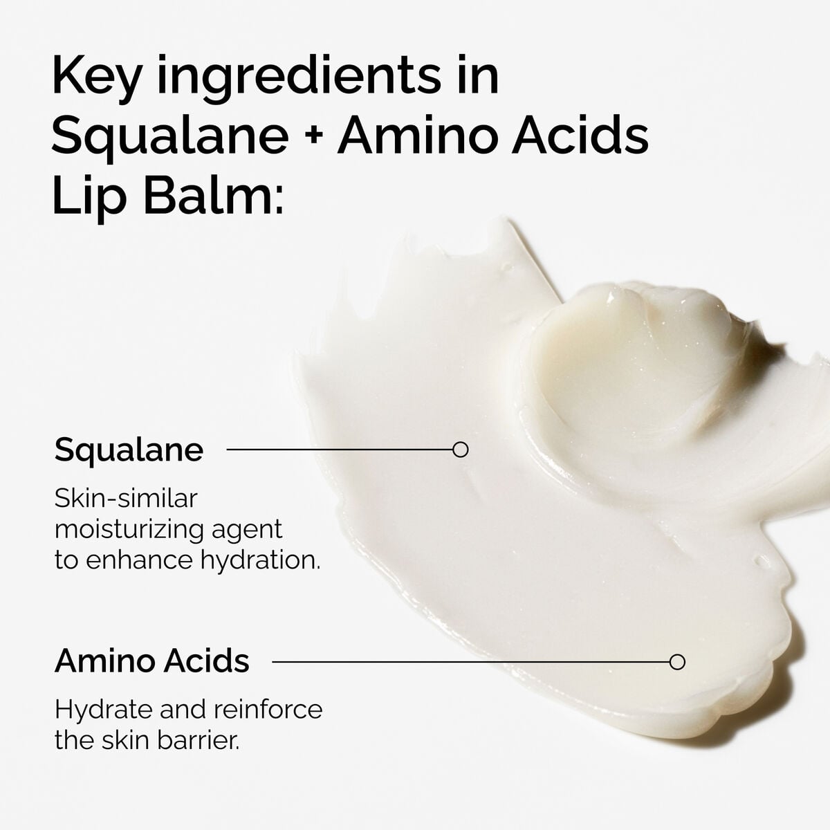 Squalane + Amino Acids Lip Balm - Clean Color